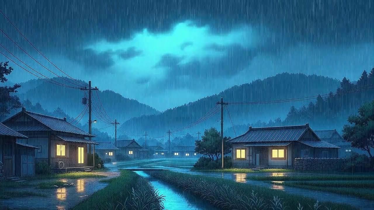 Rain Sounds with Lofi for Long Sessions in a Soft Korean Rainy Night When You Can’t Focus 😌