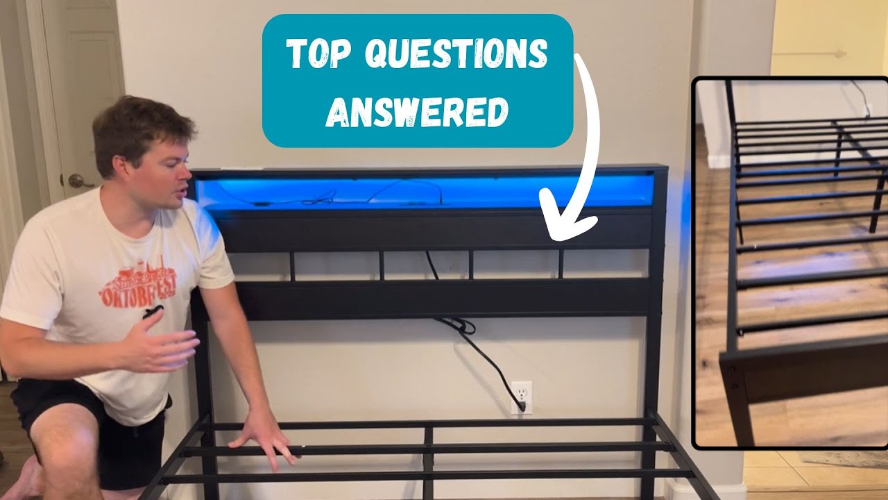 Furnulem Full Size Bed Frame with LED Light | Top Questions Answered