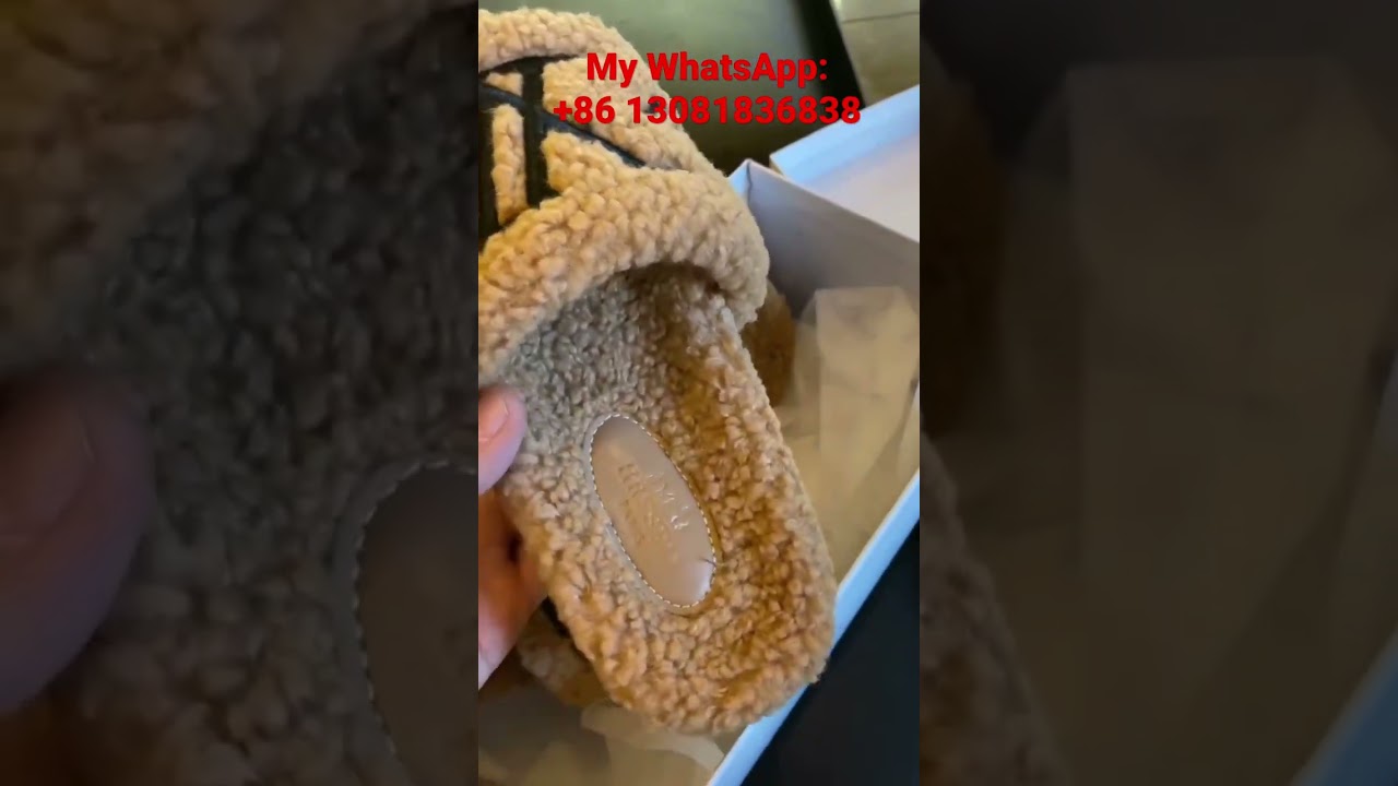 New designer sheep lamb fur slides slippers sandals for fashion women ladies girls winter warm shoes