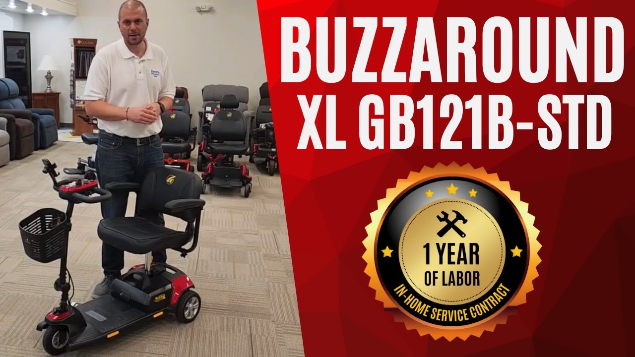Golden Technologies Buzzaround XL 3-Wheel Mobility Scooter GB121B-STD [2024]