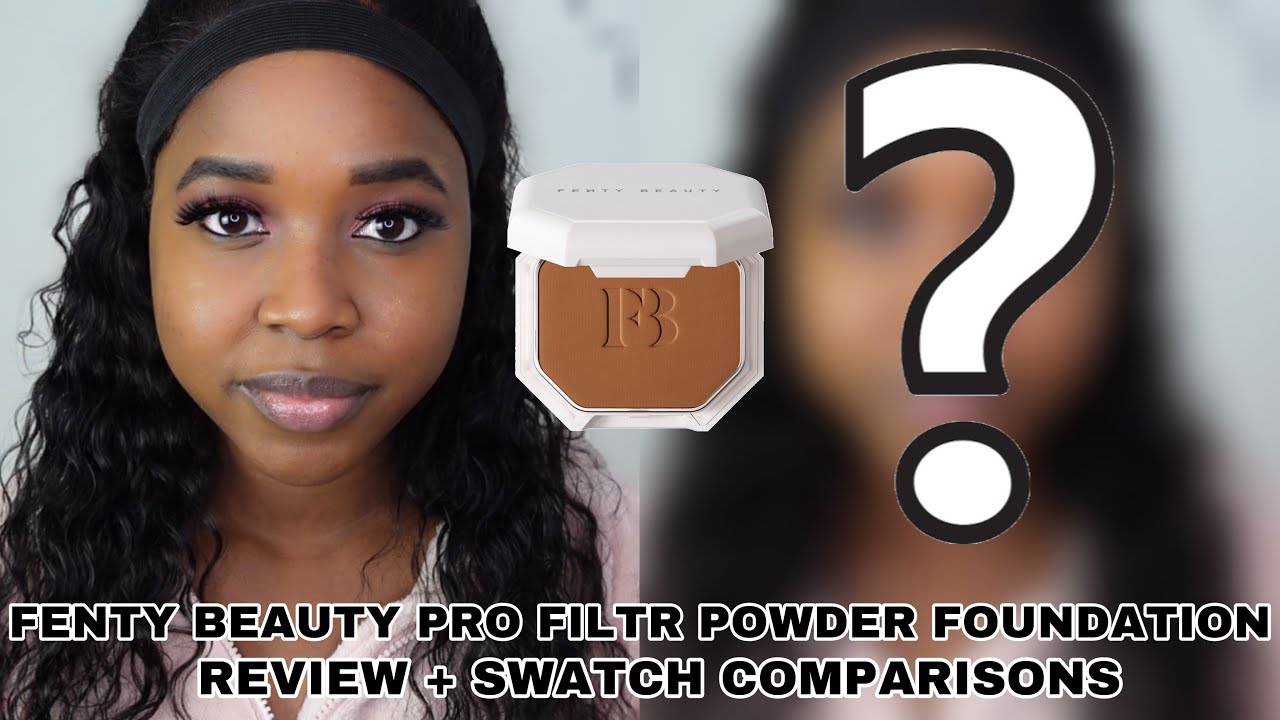 NEW FENTY BEAUTY PRO FILT'R POWDER FOUNDATION REVIEW ON DARK SKIN ( 420 , 430) NEED 410???