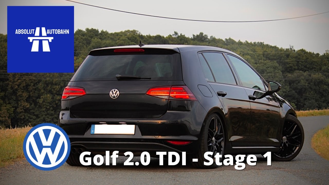 Volkswagen Golf 7 2.0 TDI Stage 1 Top Speed Test Drive on Autobahn | Absolut Autobahn