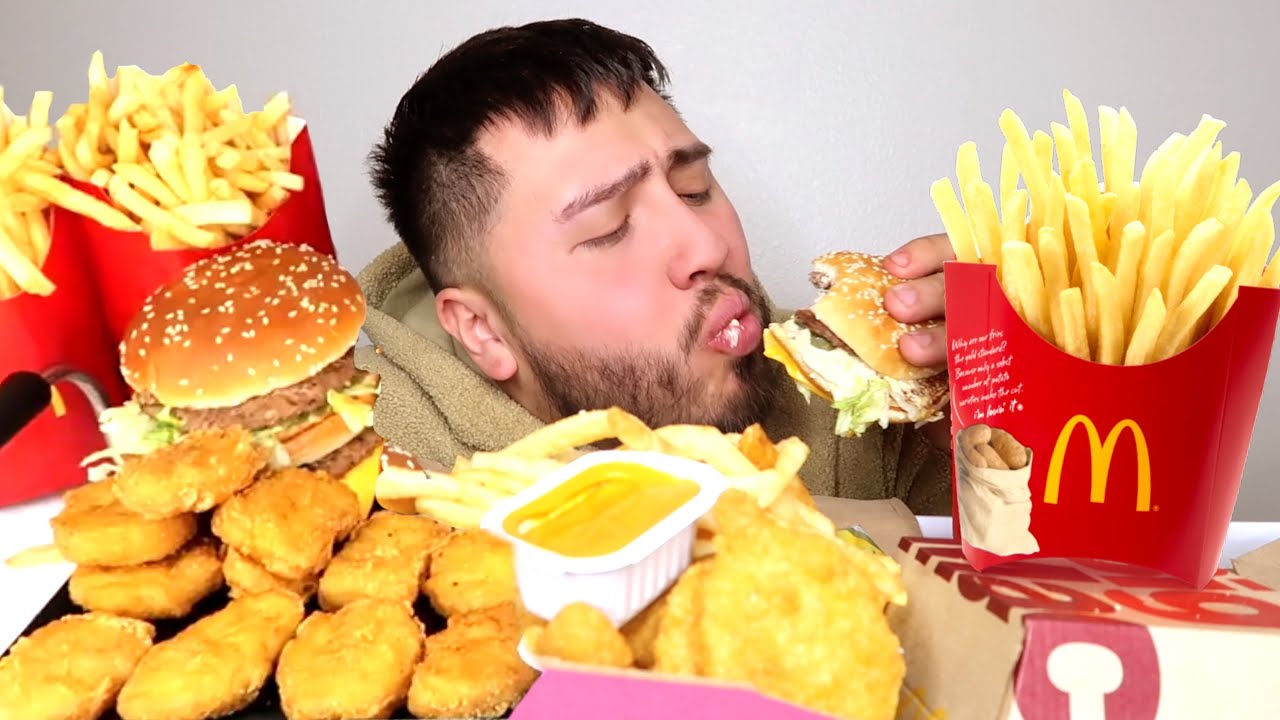 BIG MAC + QUARTER POUNDER + NUGGETS MCDONALDS MUKBANG | EATING SHOW