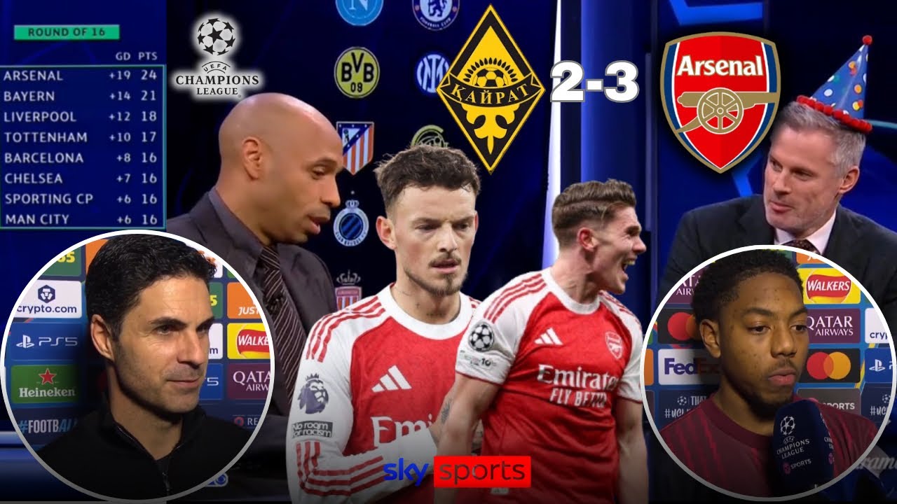 “‘UNSTOPPABLE!’ 🔥Carragher & Thierry Henry React as Arsenal Go PERFECT 8/8 & Beat Kairat 3–2⚽️🔥