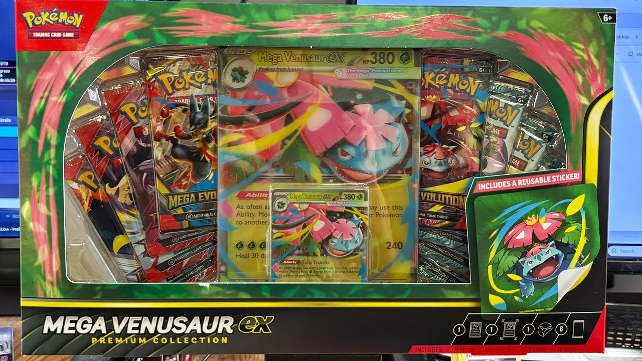 С Новым 2026 годом! Распаковка коллекционного набора Mega Venusaur ex Premium Collection Box.