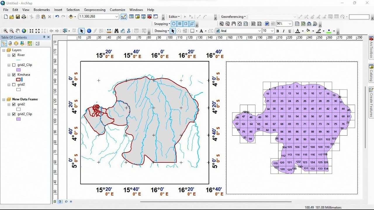 ArcGIS - Mise en page - Faire une grille de cordonnées personalisée