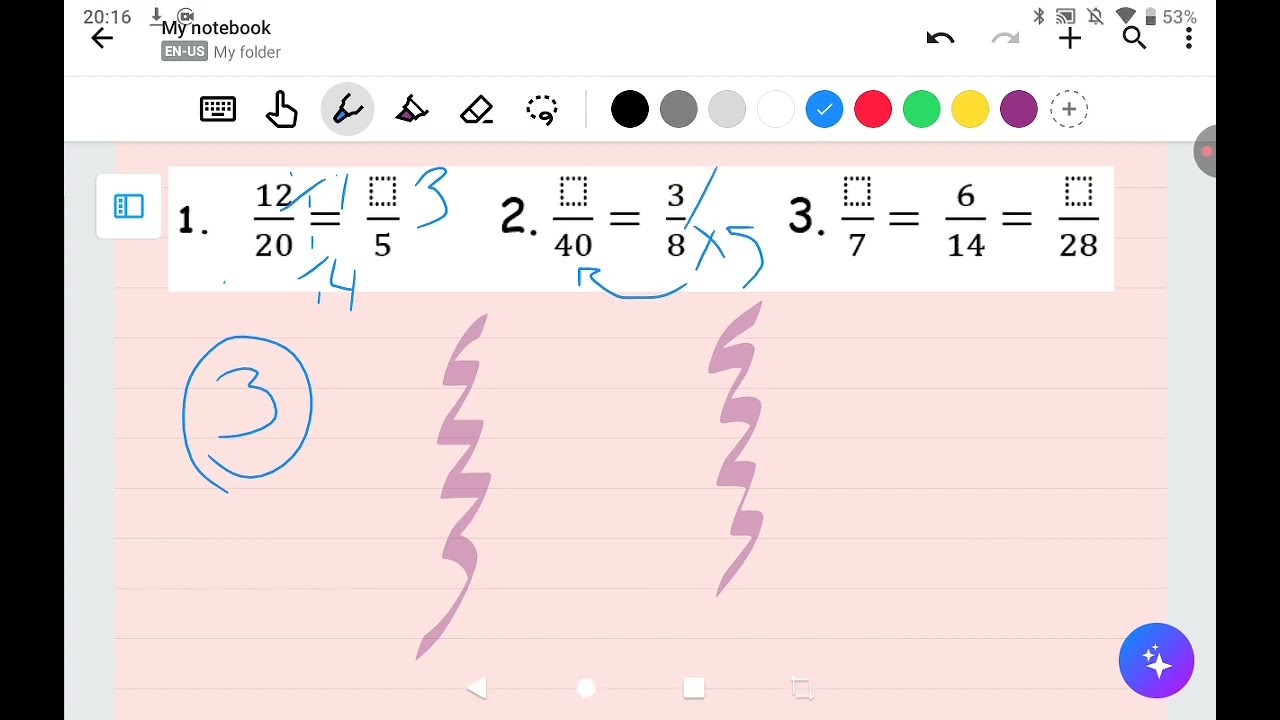 Equivalent fractions 