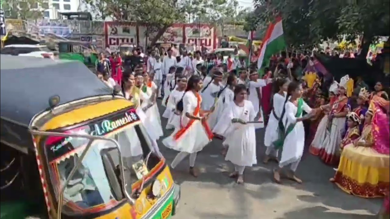 Republic day celebrations in my school #desh rangila song kolatam #Nava Bharath school 