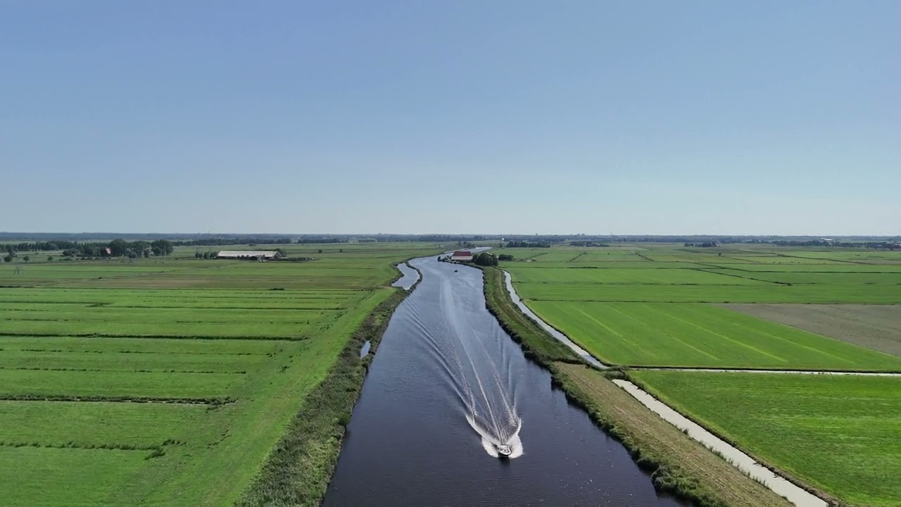 Droneflight in the surrounding area of Akkrum. Fryslân, the Netherlands