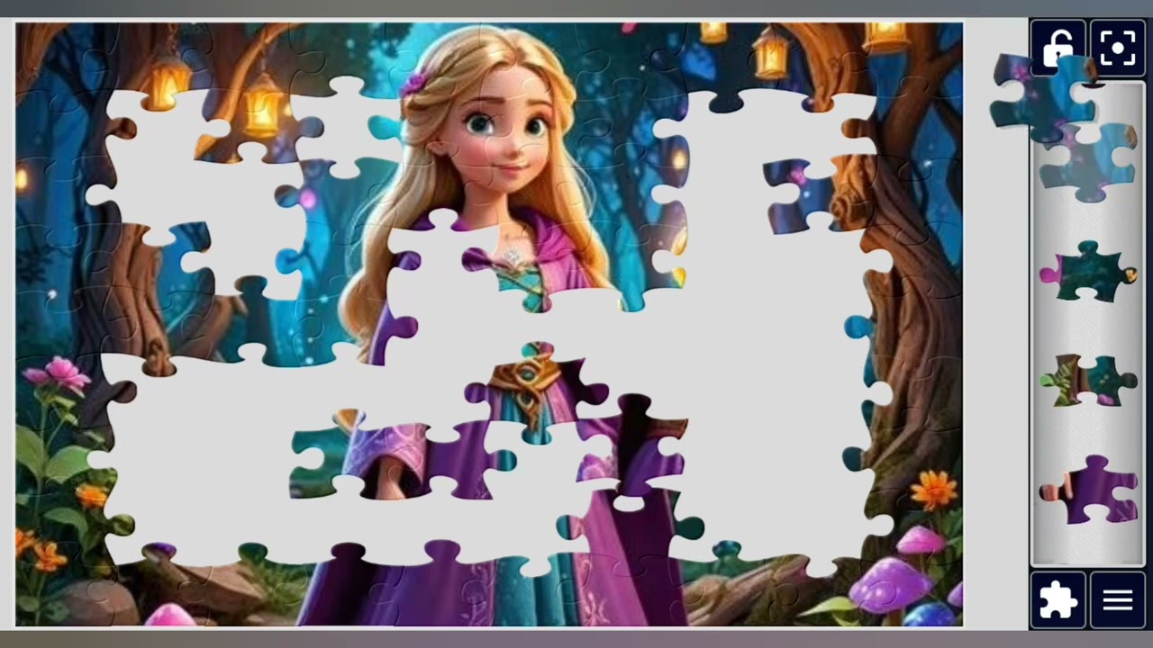 Rapunzel’s Enchanted Forest Adventure 🌟🧩✨// #rapunzel #fantasyart #purplecloak  @puzzlemaster1034 
