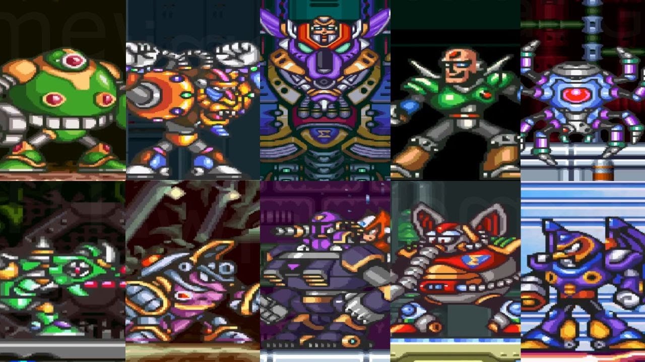 Megaman X - ВСЕ БОССЫ - ВИДЕОСЦЕНЫ + ВСЕ КОНЦОВКИ ⚔️