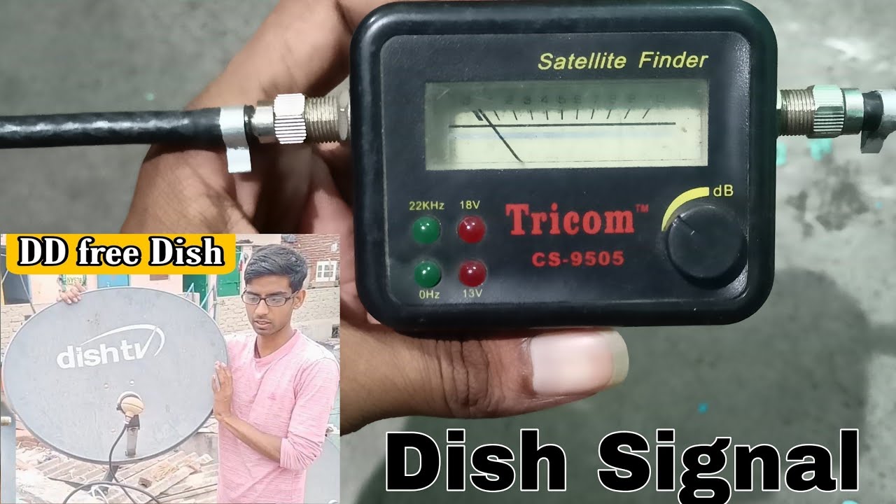 Satellite finder use DD free dish signal setting / satellite finder