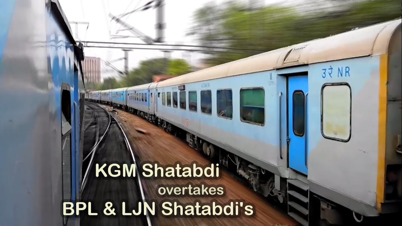 Parallel Racing : Bhopal Shatabdi Overtaken by Kathgodam Shatabdi Exp Train