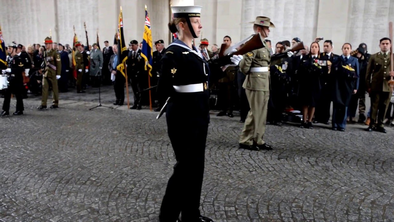 Anzac Day 2016 - Menin Gate Ypres - Catafalque Party (Day ceremony). LAST POST