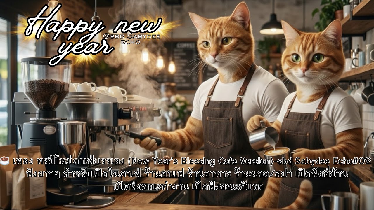 ☕ เพลง พรปีใหม่คาเฟ่บรรเลง (New Year’s Blessing - Cafe Version)-sbd Sabydee Echo ☕