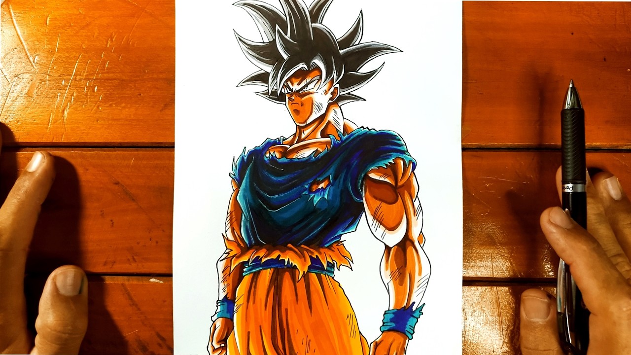 How to draw Goku Ultra Instinct step by step