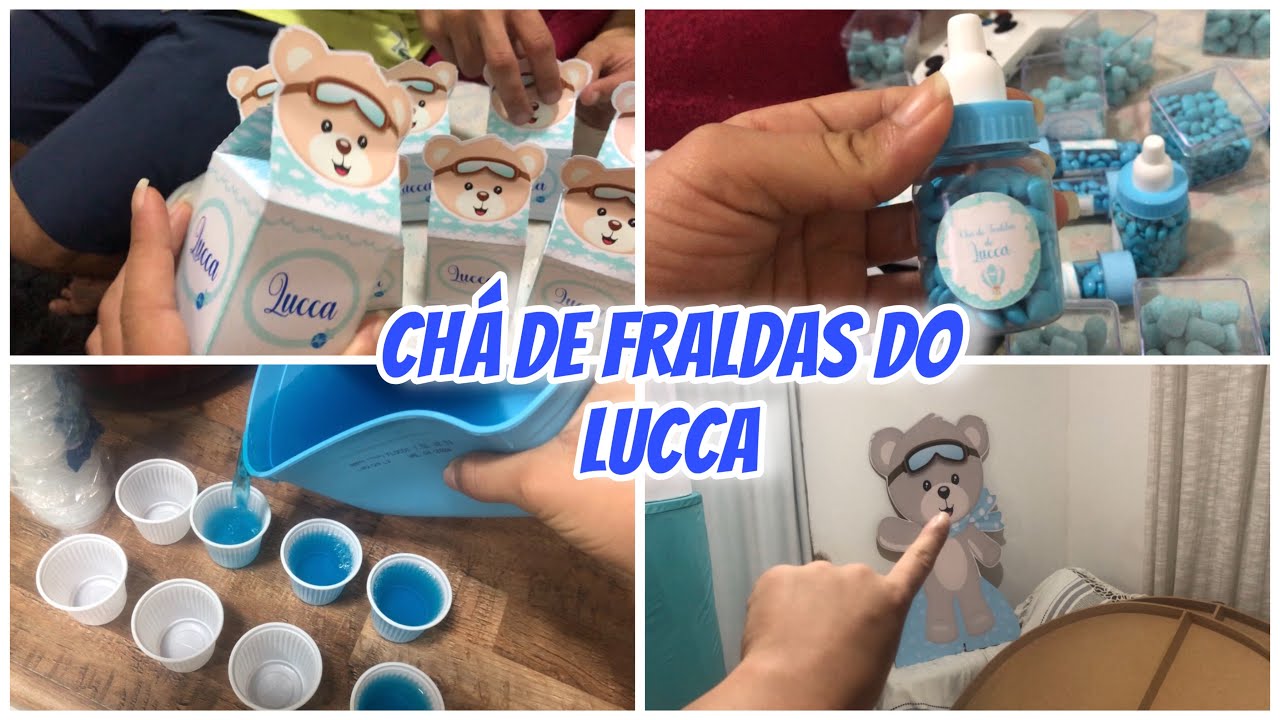 Preparativos chá de fraldas| tema urso baloeiro