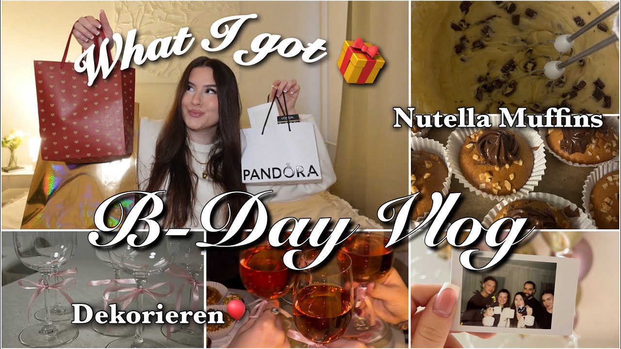 Vlog: Action-Haul, Geburtstagsparty (Deko, Snacks usw..), Nutella Muffins Rezept + WHAT I GOT🎁✨🎈