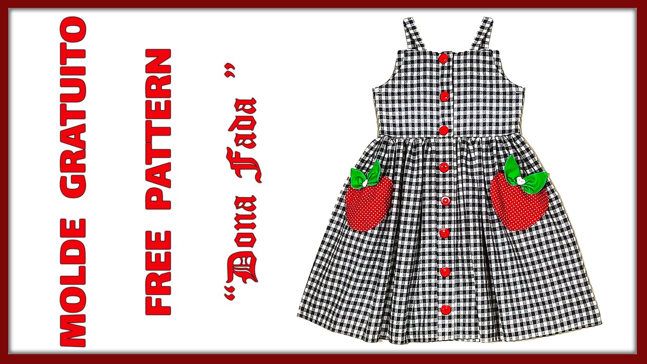 Vestido Xadrez de Alças  - 7 a 12 anos