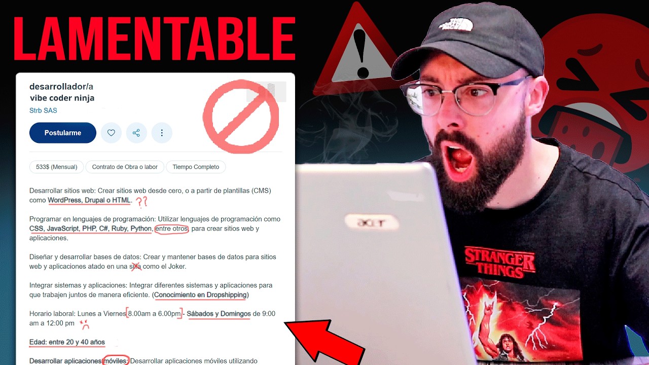 Reaccionando a trabajos BASURA de Programador 🤮 DESASTRE TOTAL: Programador 24h con IA y Vibe Coding