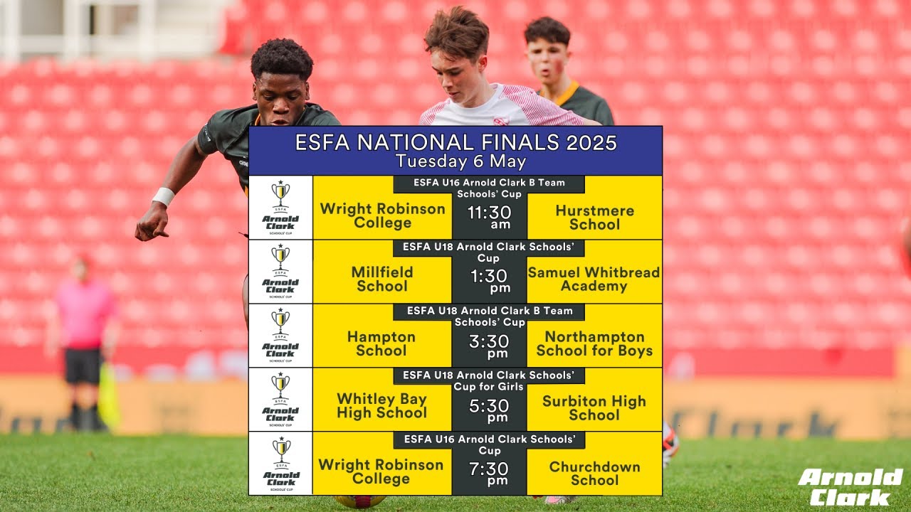 ESFA NATIONAL FINALS 2025 - 6TH MAY