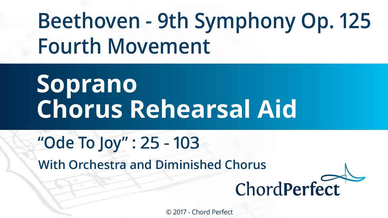 Beethoven's 9th Symphony Op 125 - 4th Movement - Ode to Joy - Soprano Chorus Rehearsal Aid