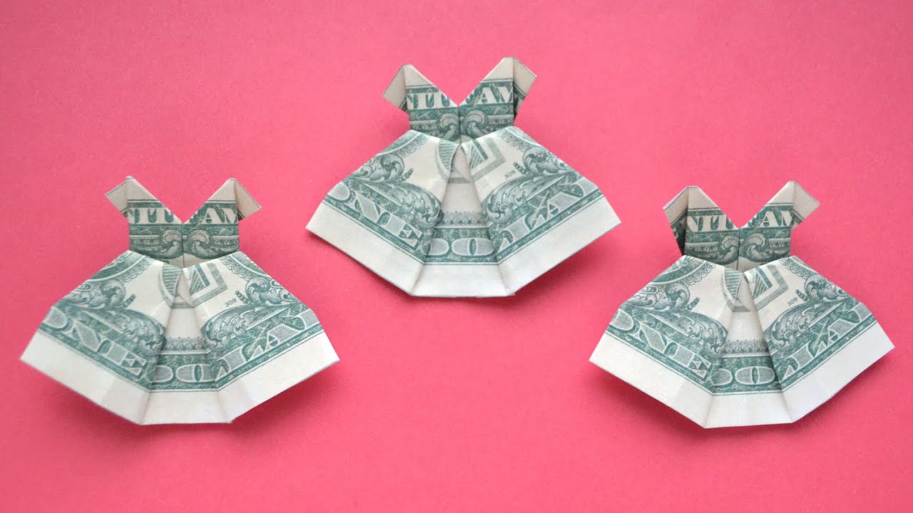 Cute LITTLE MONEY DRESS | Dollar Origami | Tutorial DIY by NProkuda