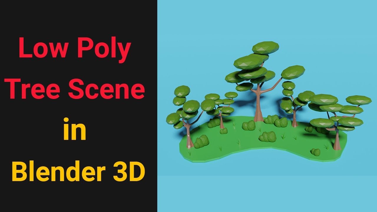 Create branched tree | Low Poly Tree in Blender 3d | Beginner Blender Tutorial
