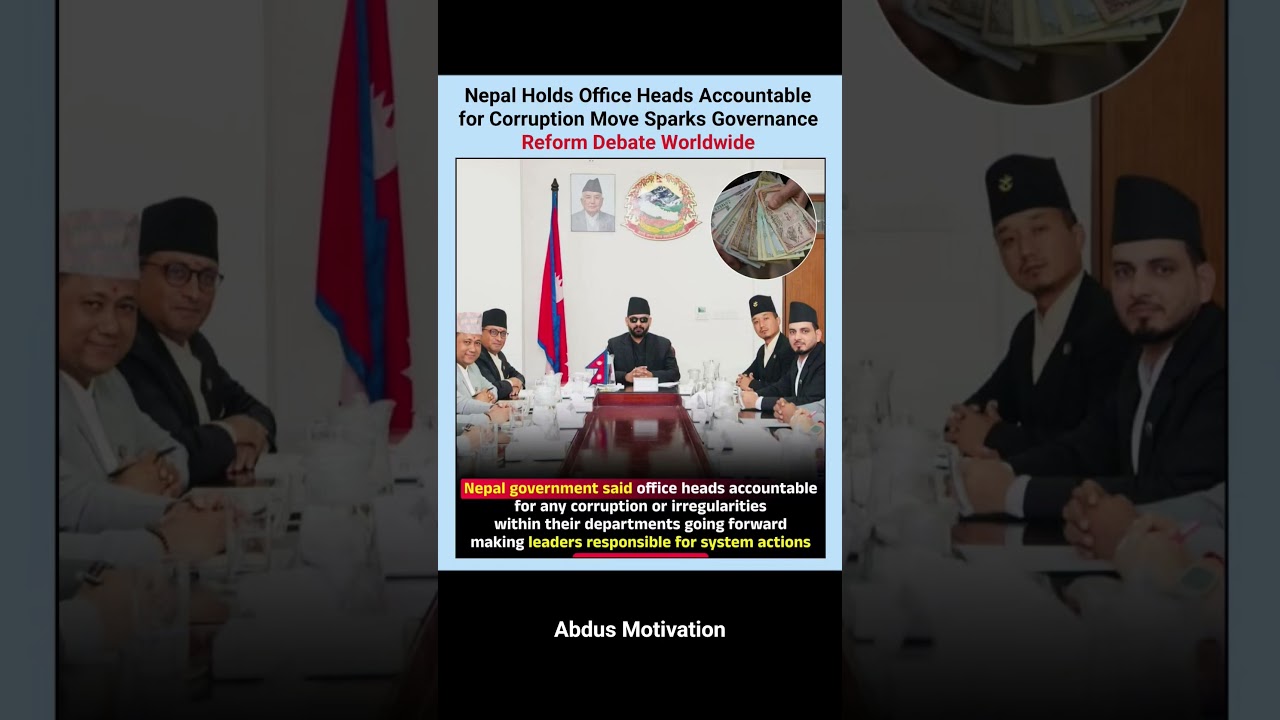 Nepal Makes Office Heads Accountable for Corruption, Big Step Toward Governance #ytshorts #trending