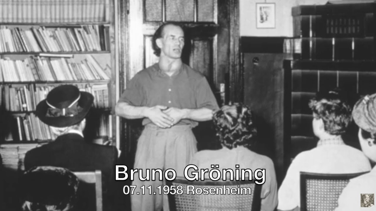 Bruno Gröning - 07.11.1958 Rosenheim - Ausschnitt - Also, lernen können Sie nur an all´ das, was Sie