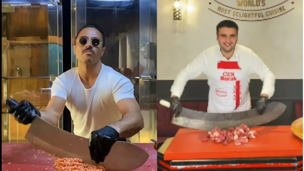 Knife skills! Salt bae vs CZN Burak