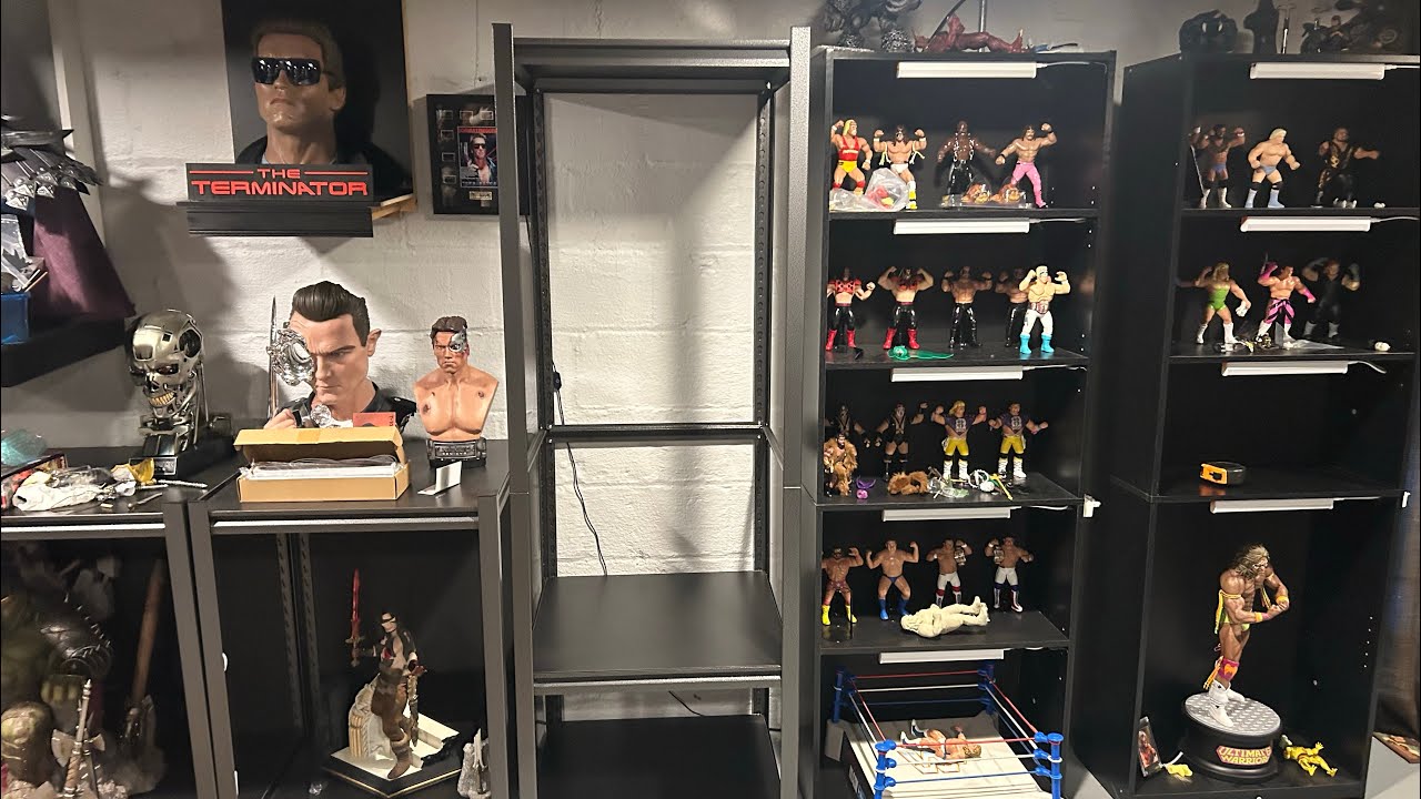 I Modified Another Garage Shelf for Displaying Statues and Figures. Here’s How to do it!!