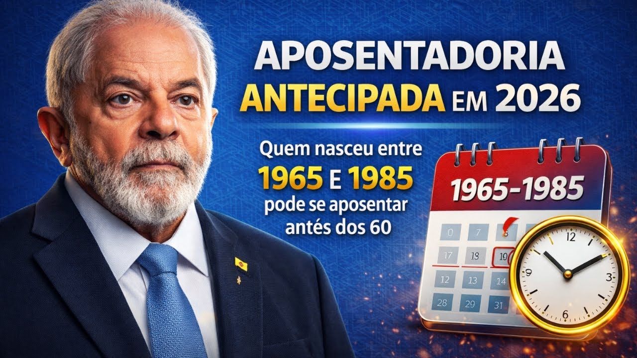 QUEM NASCEU ENTRE 1965 E 1985 PODE SE APOSENTAR ANTES DOS 60 EM 2026- FIM DA IDADE MÍNIMA
