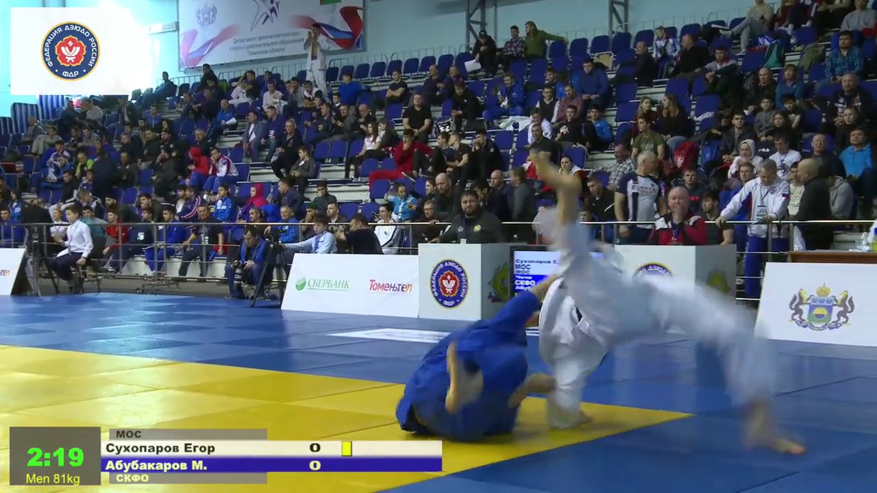 81 kg Сухопаров Е Абубакаров М 06 03 2020 Т2 Первенство России по дзюдо до 23 лет, ТЮМЕНЬ