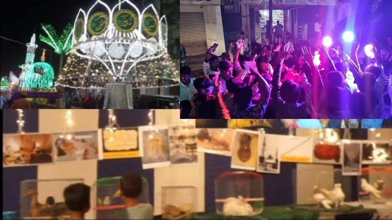 live EID E MILAD UN NABI|2022|yakutpura|old city decoration|HUGE CROWD|MOGHALPURA