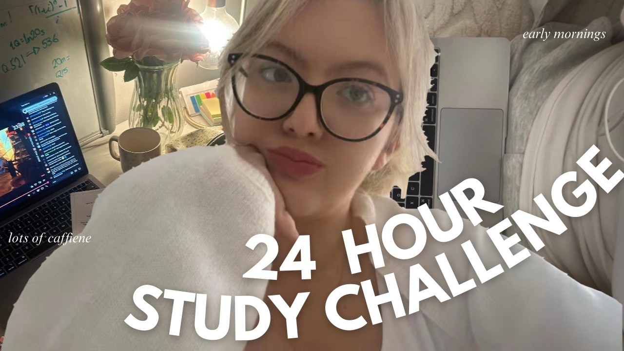 24 HOUR STUDY CHALLENGE || studying biology for hours straight (SO TIRED)