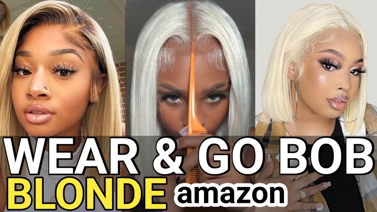 🔥AMAZON BEST WEAR & GO BLONDE BOB HUMAN HAIR LACE FRONT WIG | LACE WIG COMPILATION 2025