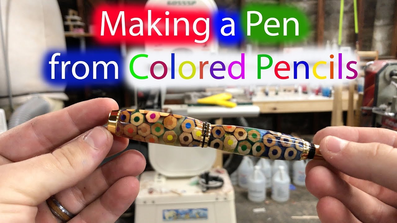 Making A Pen from Colored Pencils & Alumilite Resin