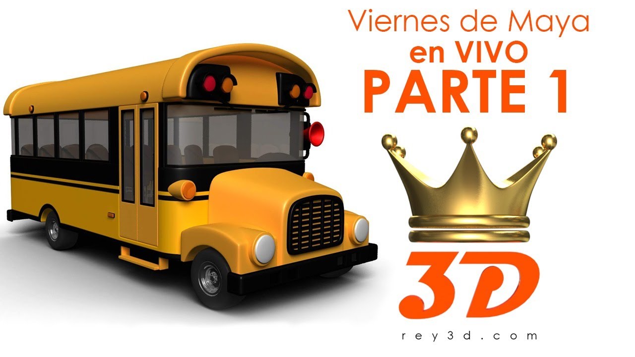 Creando un autobús 3D estilo cartoon PARTE 1 - Viernes de Maya en VIVO