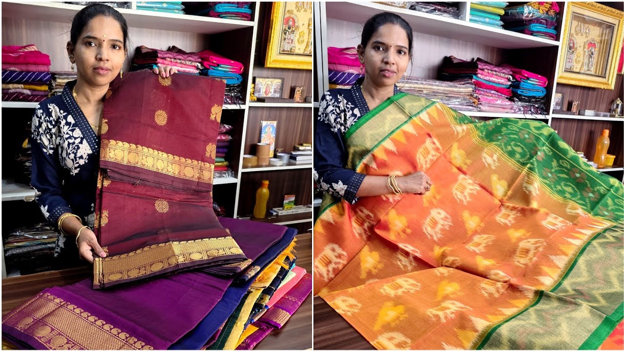 Korvai Half Pure Silk cottons | Printed Silk cottons Rs.1500 🌟Women’s Day Special Offer  