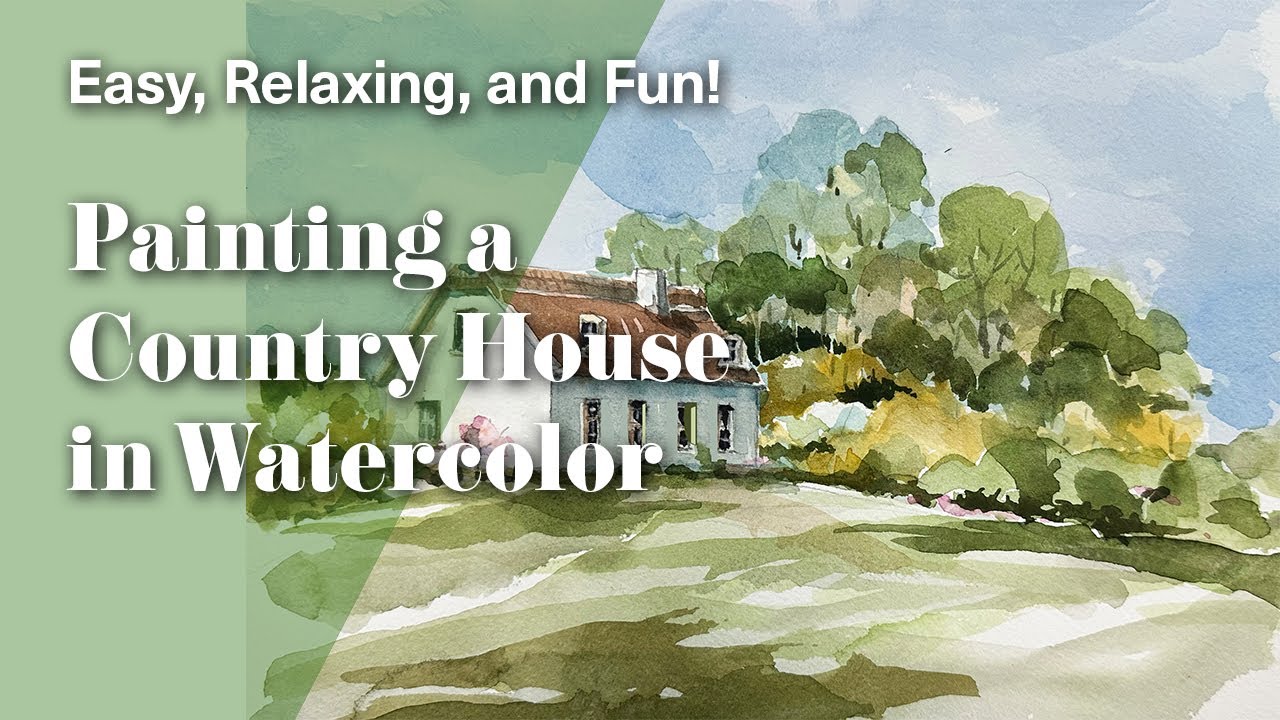 Watercolor Painting | Painting a Country House