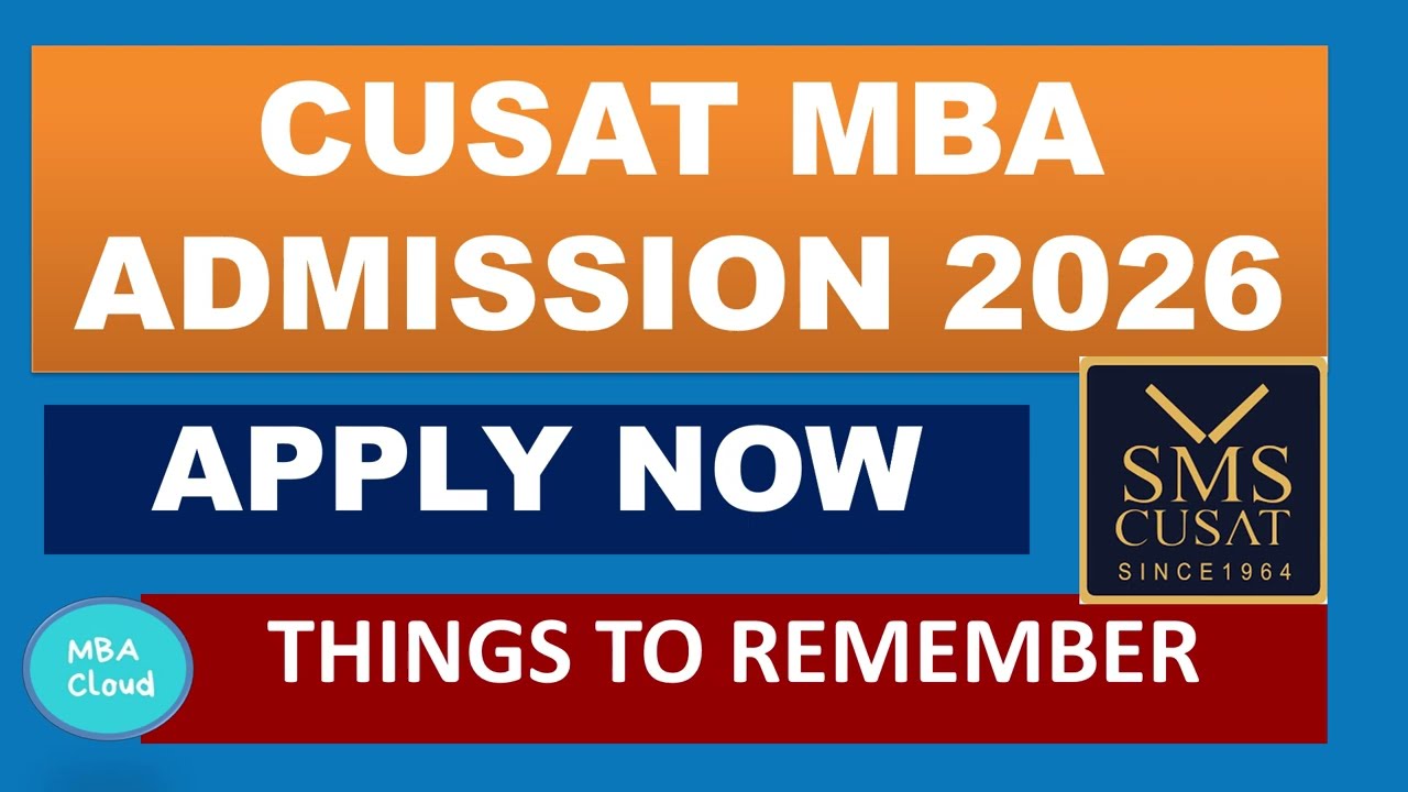 CUSAT MBA 2026|Application Open