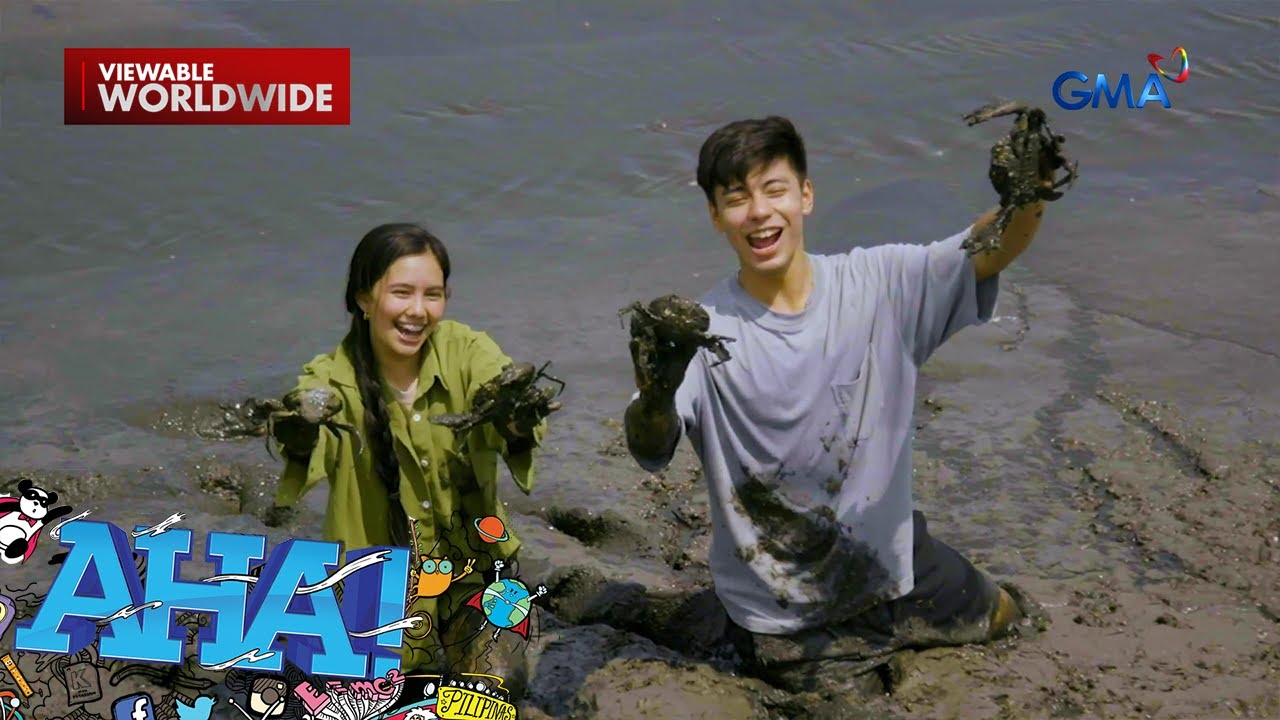 #MAKA stars Dylan Menor at Bangus Girl, walang takot na nanghuli ng mga alimango! | AHA!