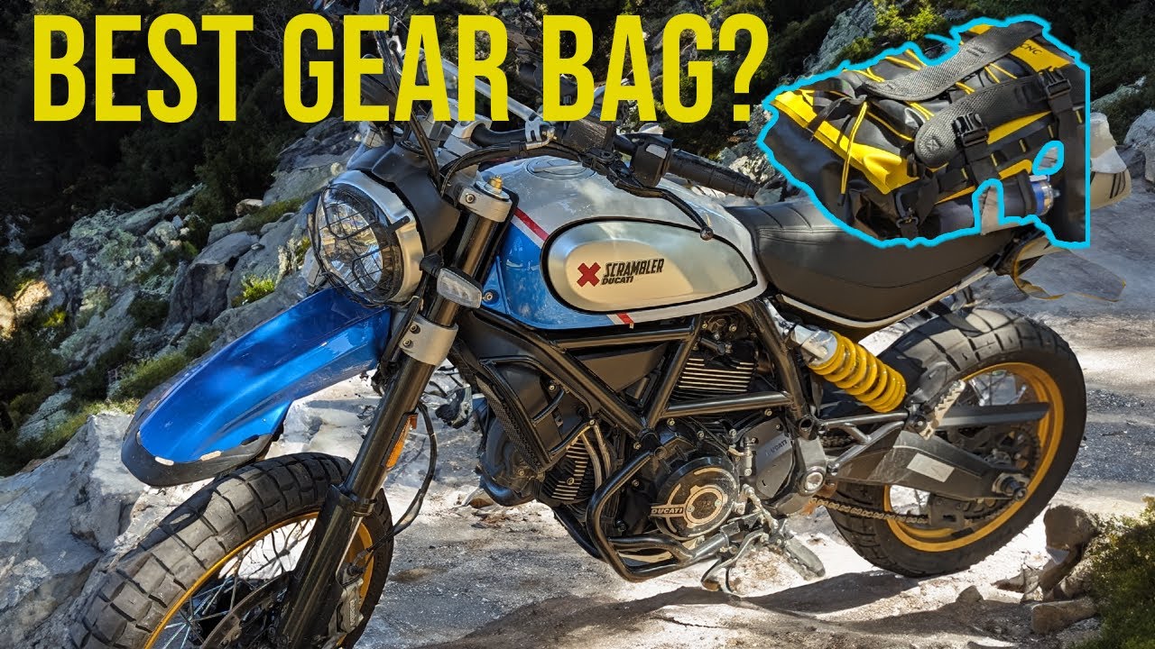 Ducati Scrambler Desert Sled gets a gear upgrade! Motocamping NICECNC 40L backpack! This bag is HUGE