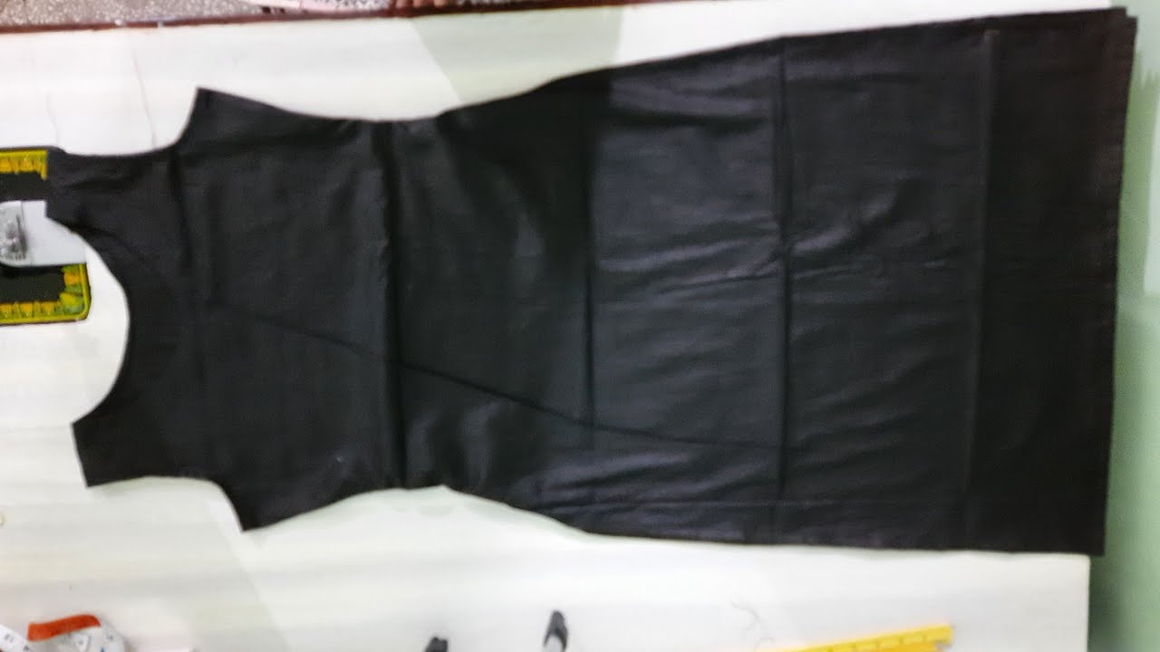 Sleeveless+Boat neck long kurti  cutting & stitching step by step!!!
