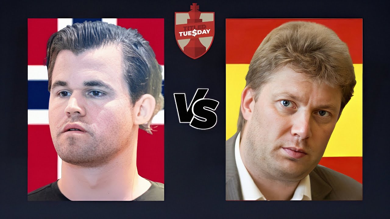 Magnus Carlsen vs Alexei Shirov | Titled Tuesday | chesscom