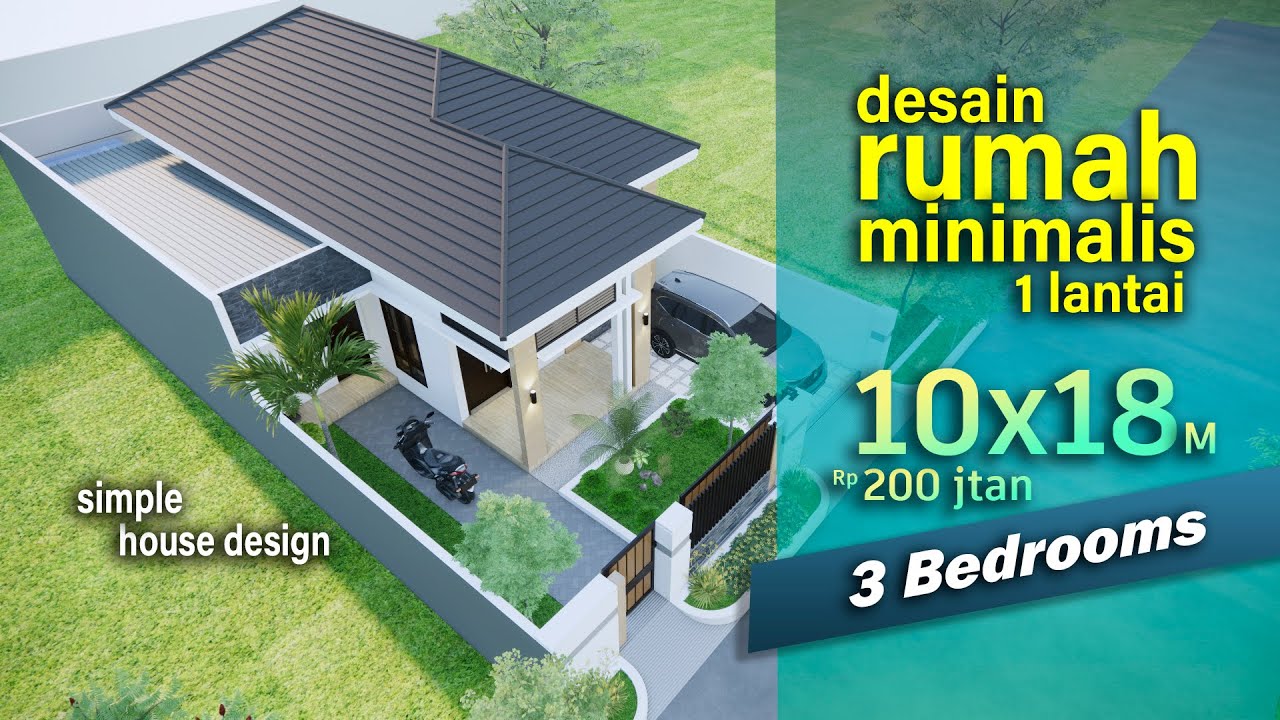 Rumah Minimalis 10x18 m | simple house design #rumahminimalis