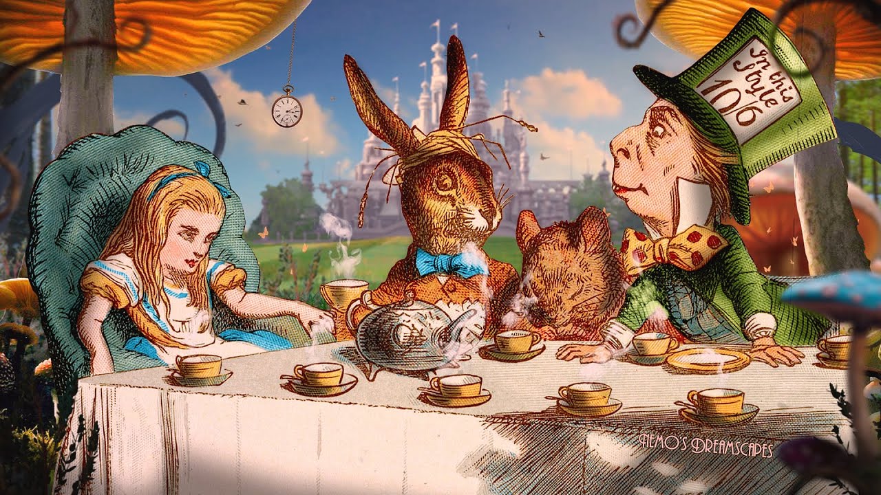 You're at the Mad Hatter's Tea Party (oldies music dreamscape, Alice in Wonderland ambience) ASMR