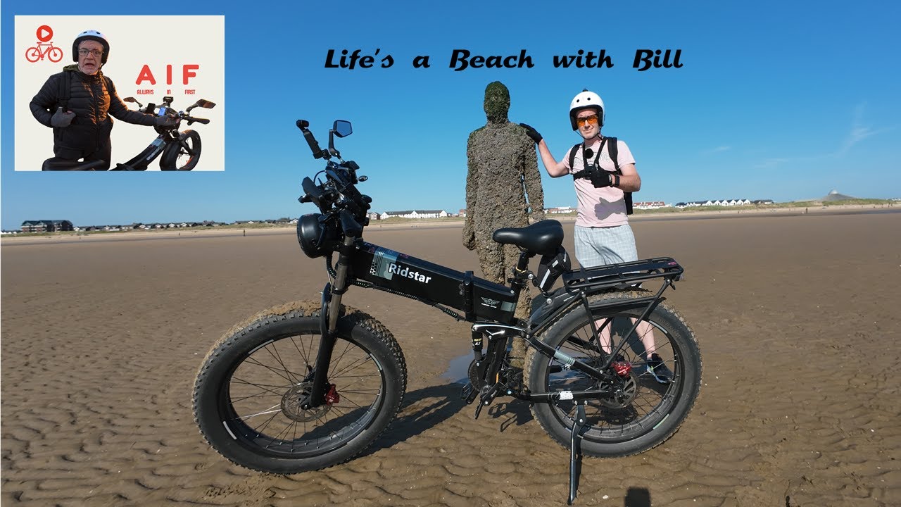 Experience The 1000W Power Of Ridstar H26 Pro Electric Bike: 36v Beach Cruising At Its Best!