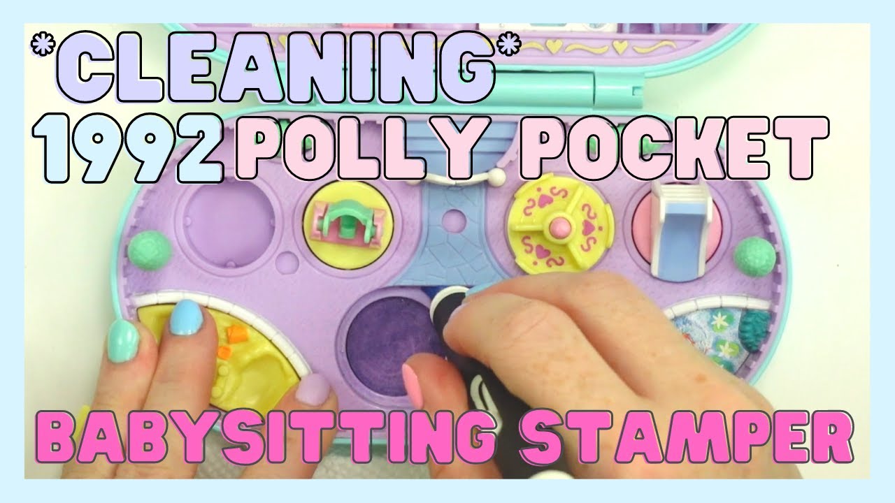 Cleaning a 1992 Polly Pocket Babysitting Stamper | Vintage Polly Pocket Collection | No Speaking